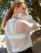 RSQ Womens Open Weave Sparkle Pullover Sweater image number 7