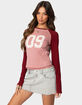 EDIKTED 09 Raglan Long Sleeve Tee image number 3