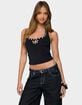 EDIKTED Coraline Button Cutout Halter Top image number 1