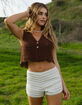 NECTAR CLOTHING Womens Ruffle Shorts image number 1