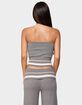 EDIKTED Kaliya Stripey Strapless Knit Top image number 3