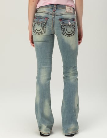 TRUE RELIGION Becca Mid Rise Super T Flap Womens Bootcut Jeans Alternative Image