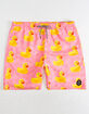 NEFF Ducky Hot Pink Mens Hot Tub Volley Shorts image number 1