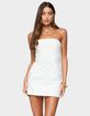 EDIKTED Textured Flowers Strapless Mini Dress image number 1