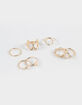 FULL TILT 7 Piece Butterfly Stone Ring Set image number 1