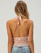 WEST OF MELROSE Womens Lace Halter Top image number 2