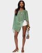 EDIKTED Sequin Fringe Knit Poncho image number 5