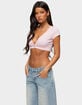 EDIKTED Cecey Button Up Crop Top image number 2