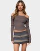 EDIKTED Lauren Knit Fold Over Top image number 1