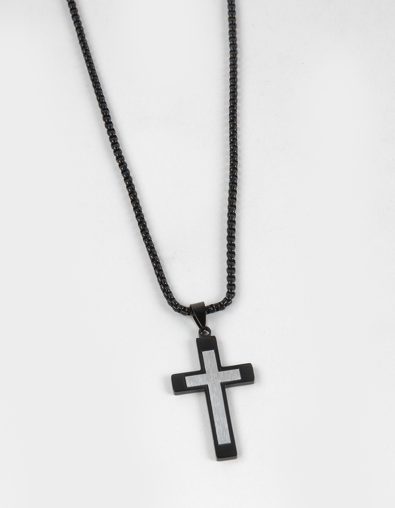 RSQ Cross Pendant Necklace image number 1