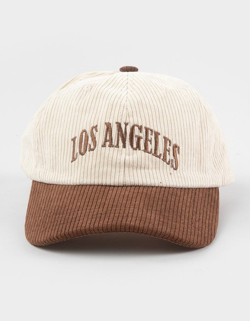 Los Angeles Womens Corduroy Strapback Hat image number 1
