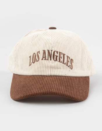 Los Angeles Womens Corduroy Strapback Hat Alternative Image