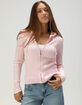 MADDEN GIRL Womens Cable Zip-Up Hoodie image number 1