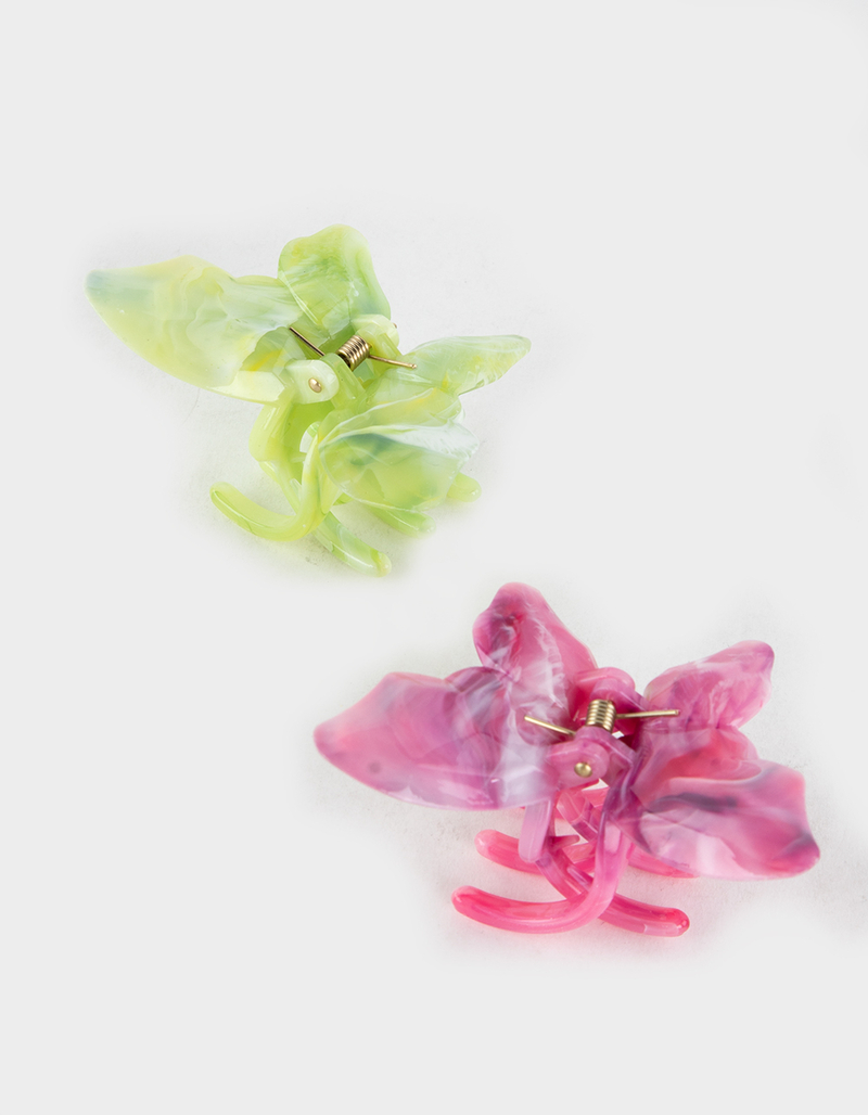 FULL TILT 2 Pack Marble Butterfly Clips image number 2