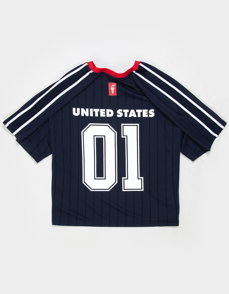 RSQ Mens USA Baggy Crop Soccer Jersey image number 2