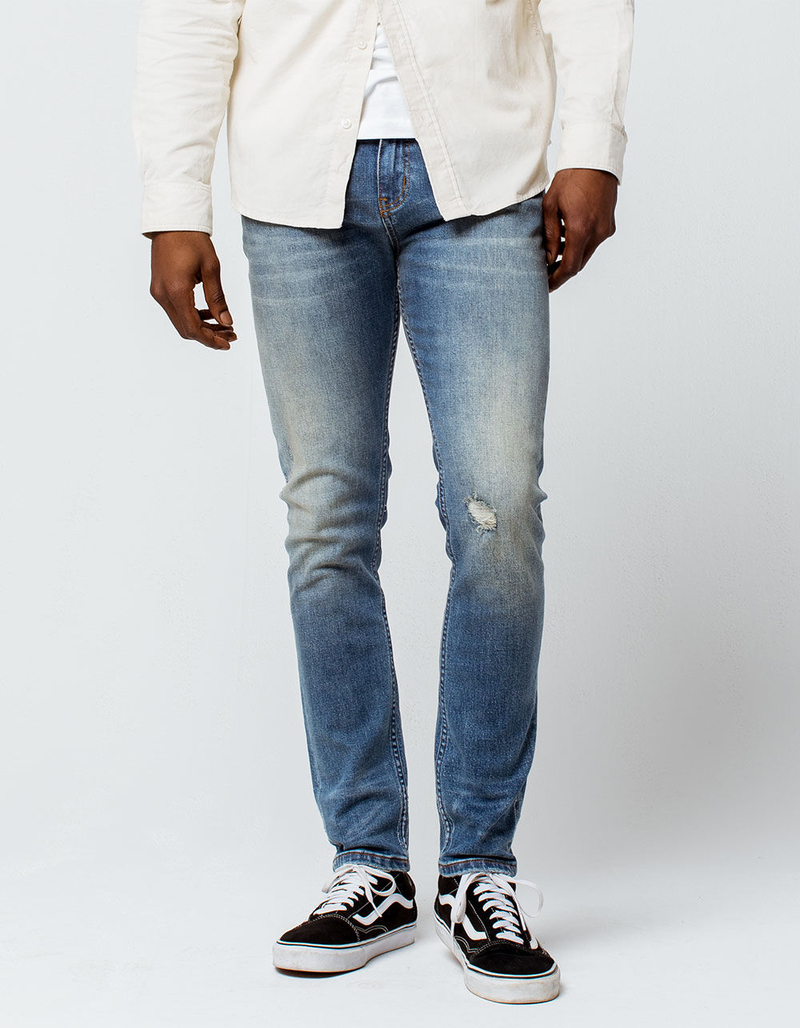 RSQ Seattle Vintage Mens Skinny Taper Ripped Jeans image number 0