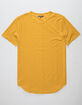 ELWOOD Curved Hem Slub Gold Mens Tall Tee image number 1