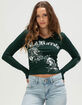 ED HARDY Tiger Panther Womens Long Sleeve Rib Tee image number 2