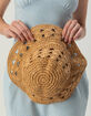 Laser Cut Womens Straw Bucket Hat image number 4