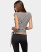 EDIKTED Dollie Striped Wide V-Neck Top image number 3