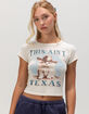 FULL TILT This Ain't Texas Womens Baby Tee image number 1