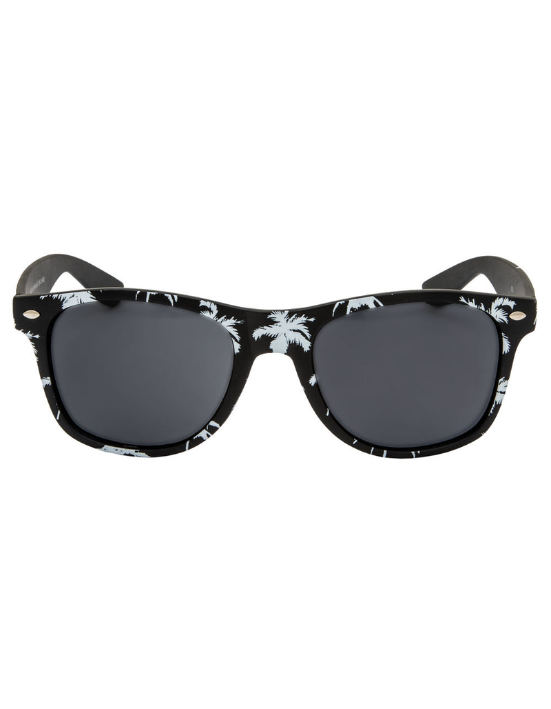 BLUE CROWN Palm Trees Black Kids Wayfarer Sunglasses image number 1
