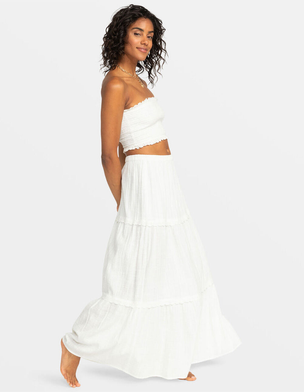 ROXY Warm Waters Womens Eyelet Tube Top - WHITE | Tillys