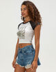 ROXY Feel The Sunshine Womens Raglan Baby Tee image number 3