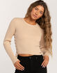 GUESS ORIGINALS Lace Up Womens Knit Top image number 1