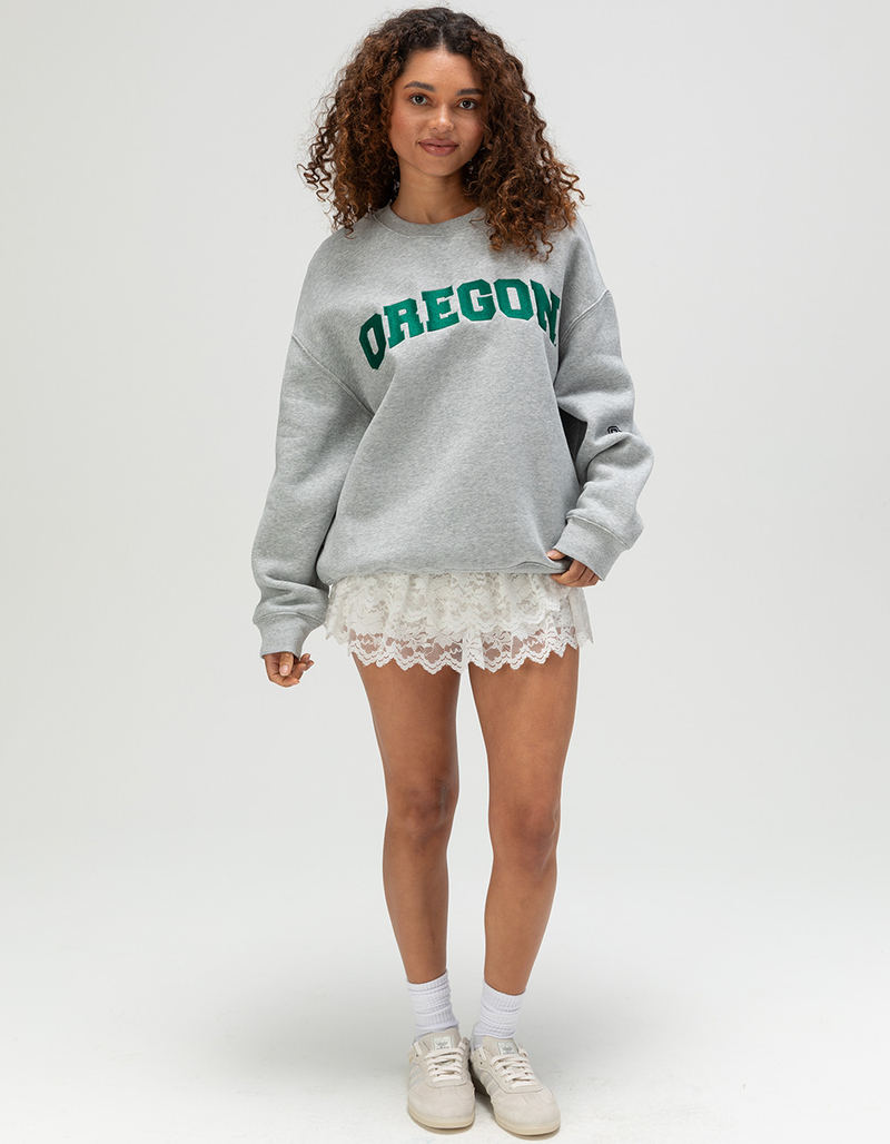 HYPE AND VICE University Of Oregon Womens Crewneck Sweatshirt image number 3