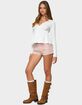 EDIKTED Kenzie Long Sleeve Babydoll Top image number 4