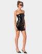 EDIKTED Villa Vinyl Mini Dress image number 3