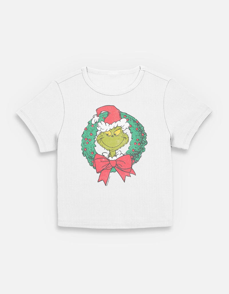 DR. SEUSS Grinch Wreath Womens Baby Tee image number 0