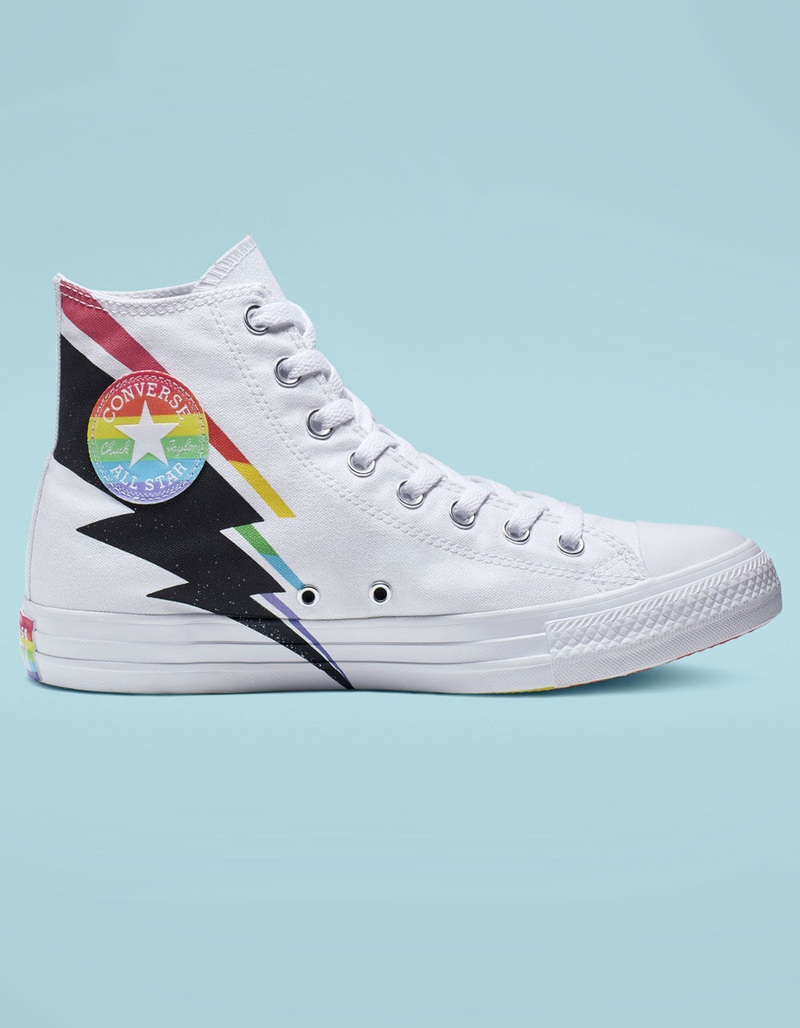 CONVERSE Chuck Taylor All Star Pride White High Top Shoes image number 2