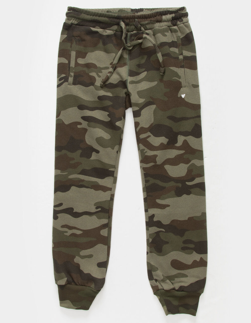 SUB_URBAN RIOT Camo Heart Girls Joggers image number 0
