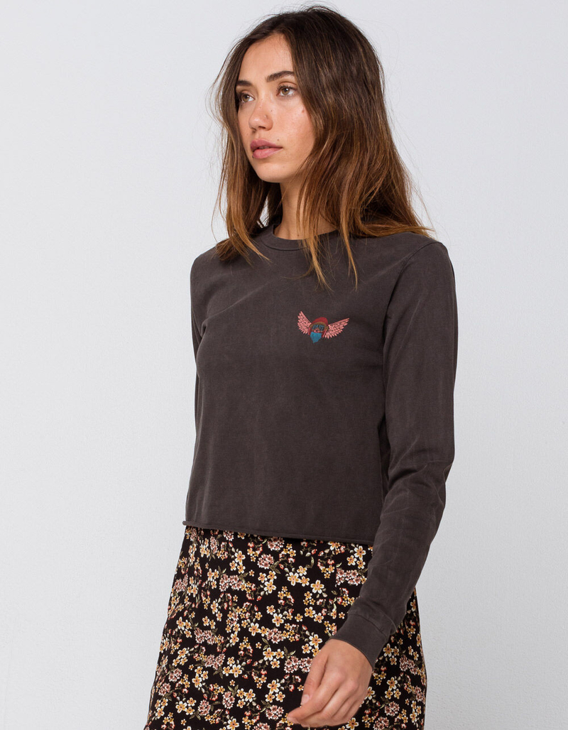 FULL TILT Iron Wheels Womens Crop Tee image number 2