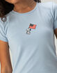 RSQ x Peanuts Womens Embroidered Baby Tee image number 2