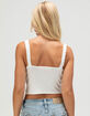 WEST OF MELROSE Lace Trim Keyhole Womens Tank Top image number 4