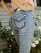 WEST OF MELROSE x Miss Me Womens Studded Bootcut Jeans image number 6