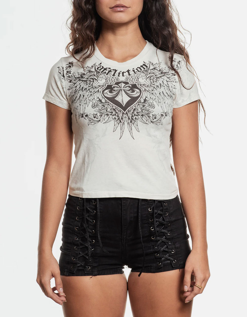 AFFLICTION Wash Womens Baby Tee image number 0