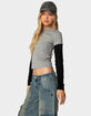 EDIKTED Lucine Layered Long Sleeve Tee image number 4