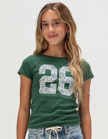 FULL TILT 26 Lace Fill Girls Tee Primary Image