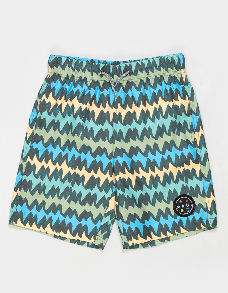 MAUI & SONS Big Tooth Boys Swim Trunks image number 0