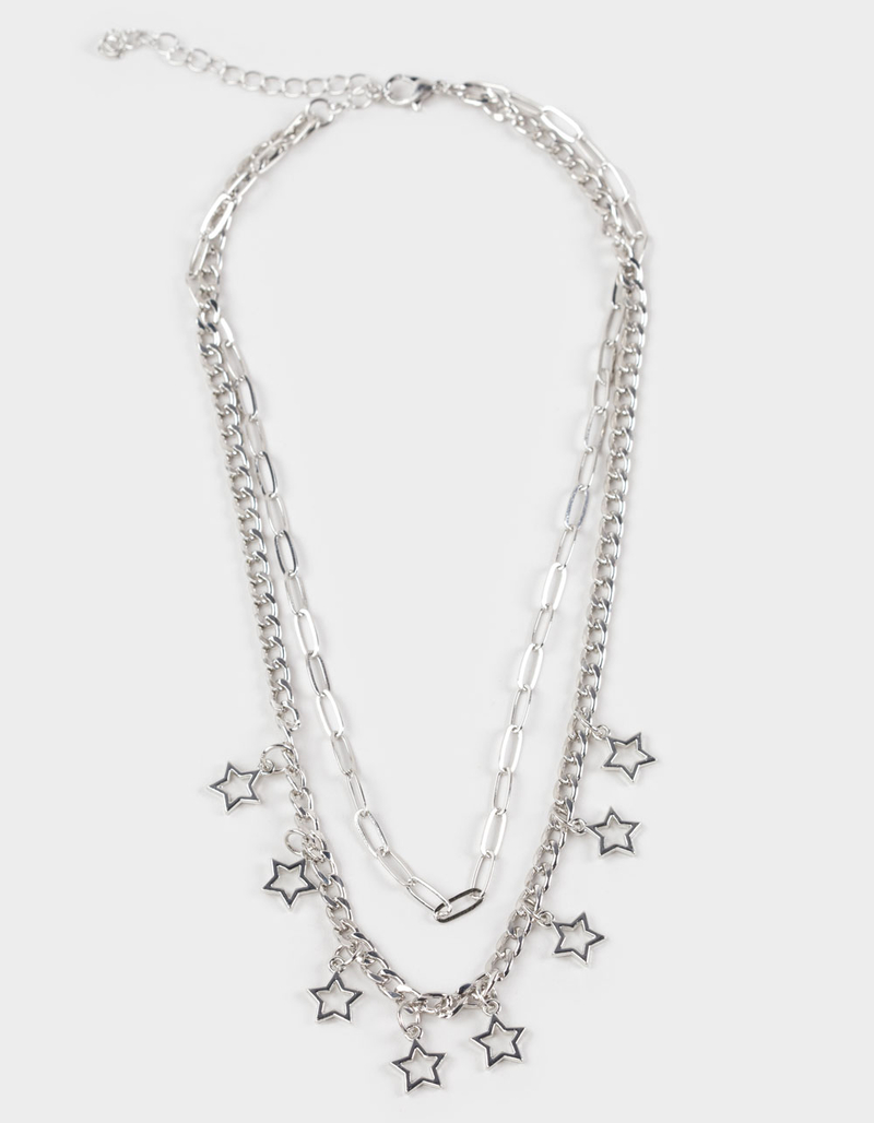 FULL TILT Layered Star Chain Necklace image number 0