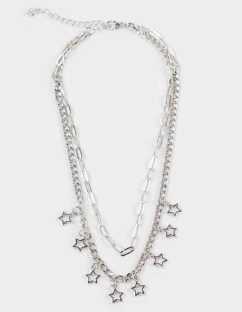 FULL TILT Layered Star Chain Necklace Primary Image
