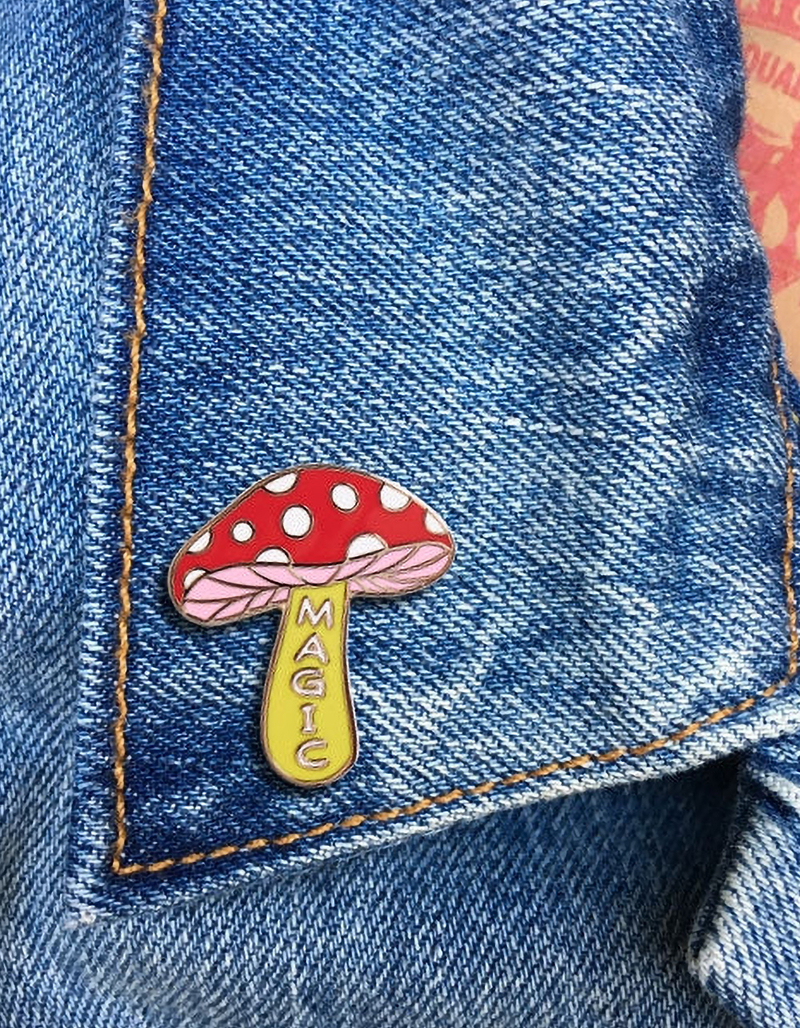THE FOUND Magic Mushroom Enamel Pin image number 1