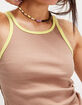 FREE PEOPLE Only One Womens Ringer Tank Top image number 2