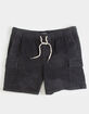 RSQ Mens Corduroy Cargo Pull On Shorts image number 7