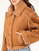 STOOSH Womens Suede Sherpa Jacket image number 4