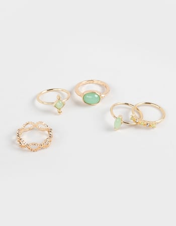 FULL TILT 5 Pack Stone Rings Primary Image